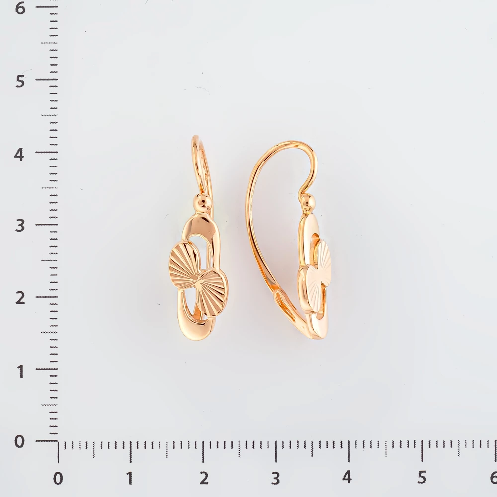 Серьги из красного золота 585 пробы