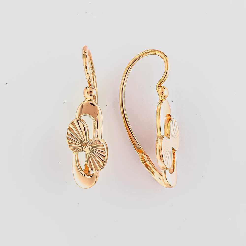 Серьги из красного золота 585 пробы