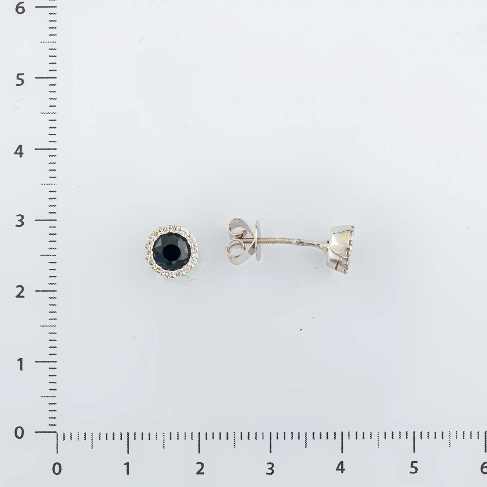 Серьги с сапфиром из красного золота 585 пробы