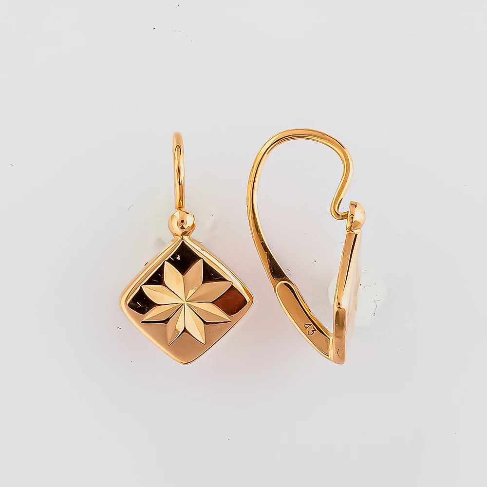 Серьги из красного золота 583 пробы