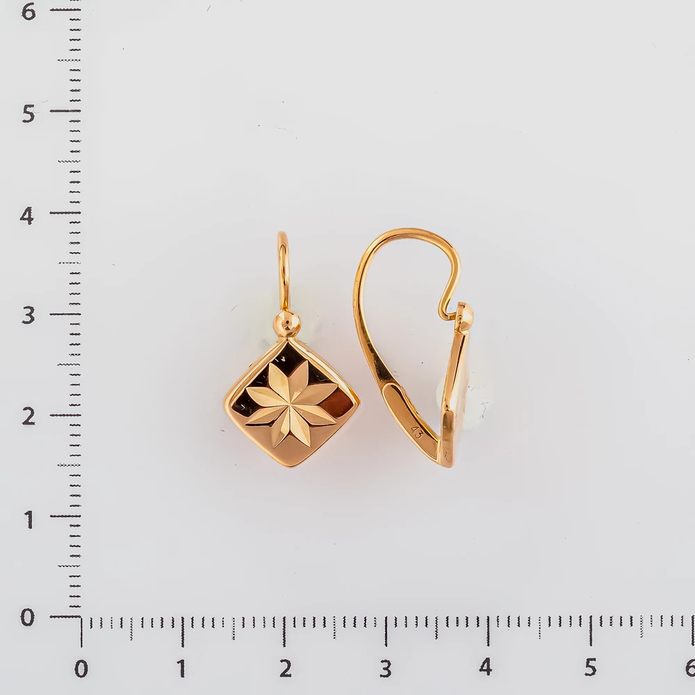 Серьги из красного золота 583 пробы