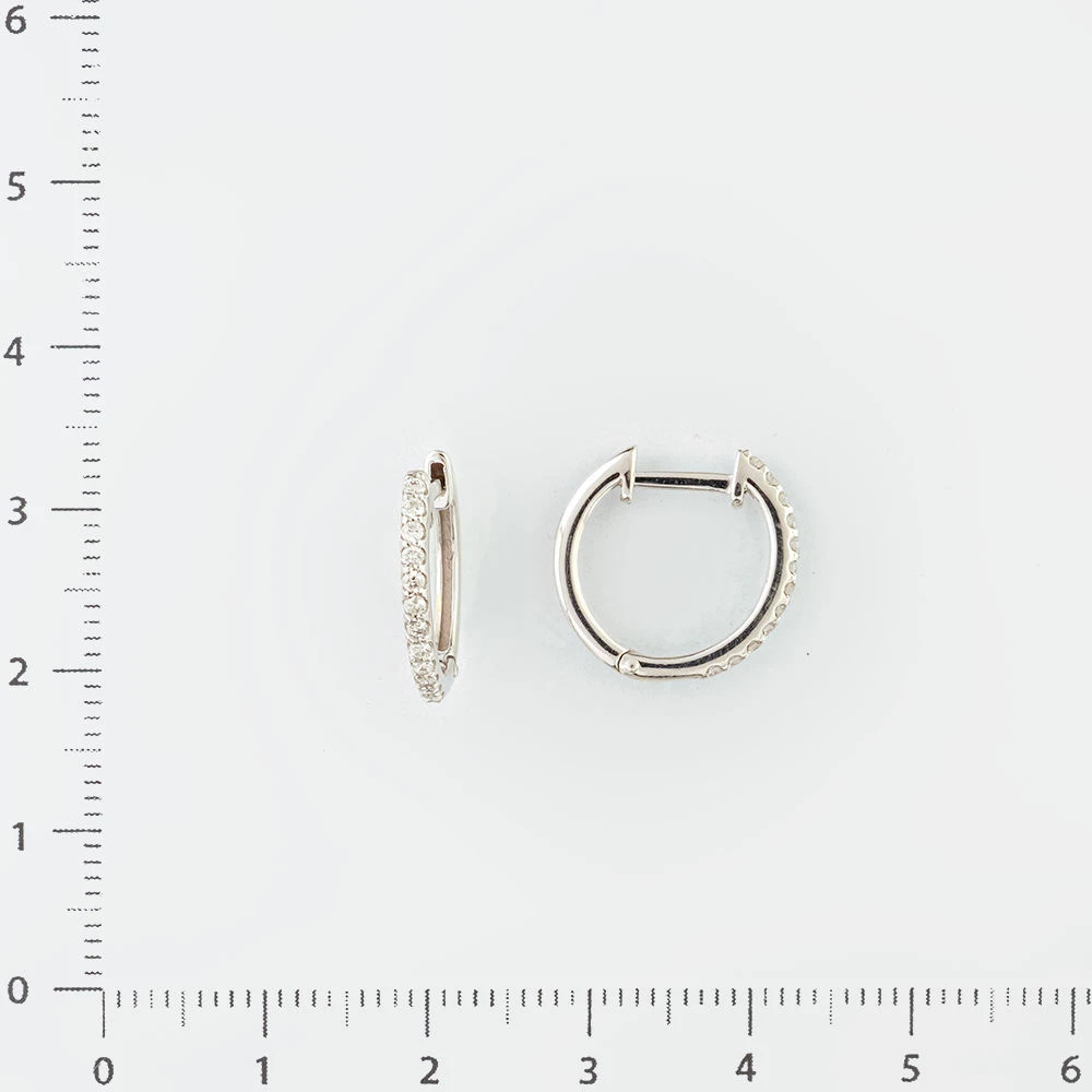 Серьги с бриллиантом из красного золота 585 пробы