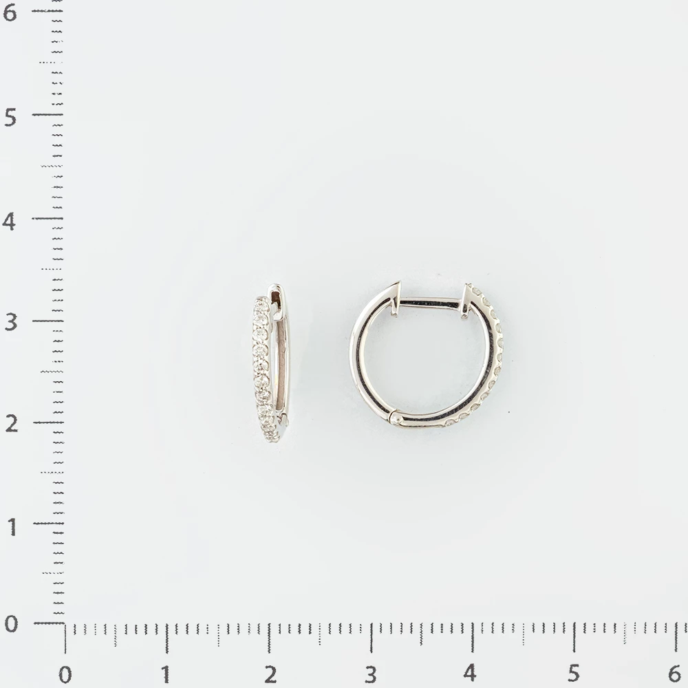 Серьги с бриллиантом из красного золота 585 пробы