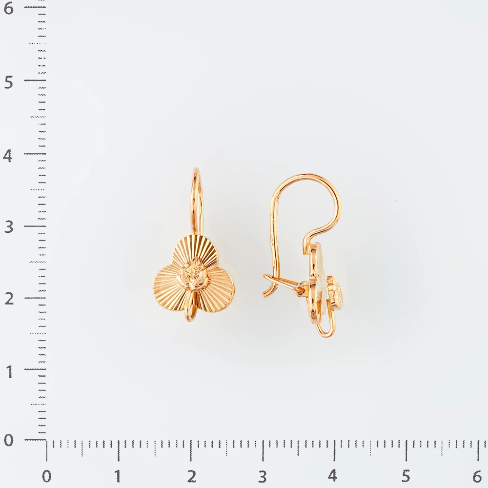 Серьги из красного золота 583 пробы