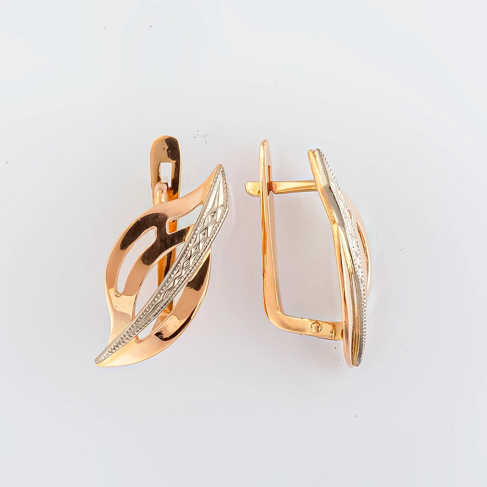 Серьги из красного золота 585 пробы