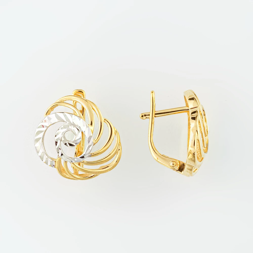 Серьги из желтого золота 585 пробы