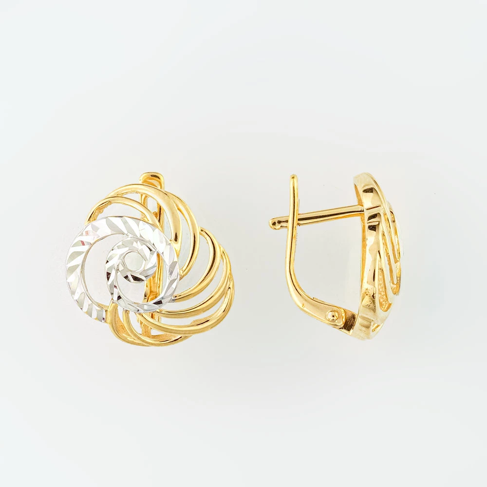 Серьги из желтого золота 585 пробы