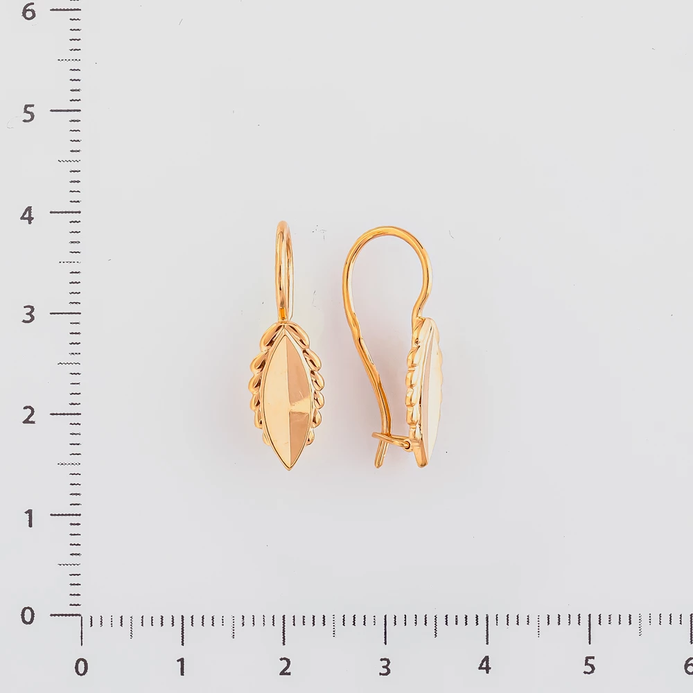 Серьги из красного золота 585 пробы