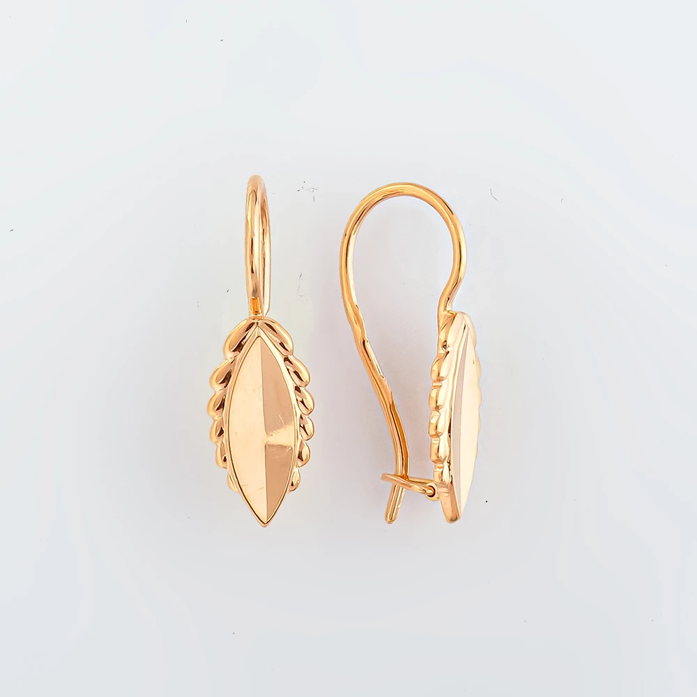 Серьги из красного золота 585 пробы