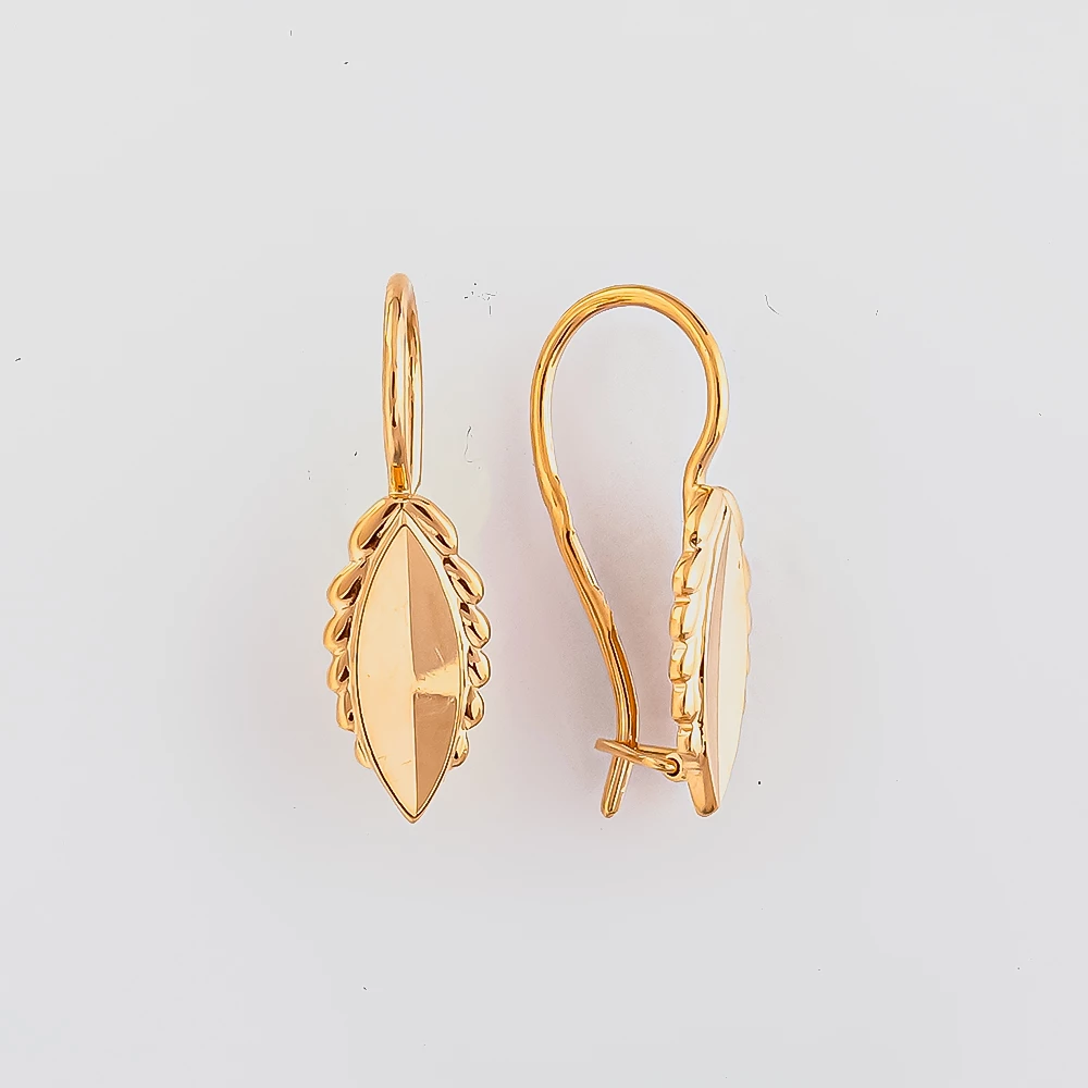 Серьги из красного золота 585 пробы
