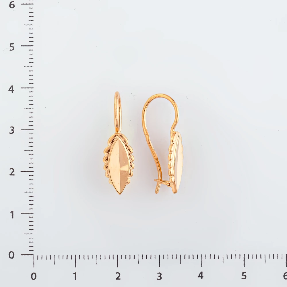 Серьги из красного золота 585 пробы