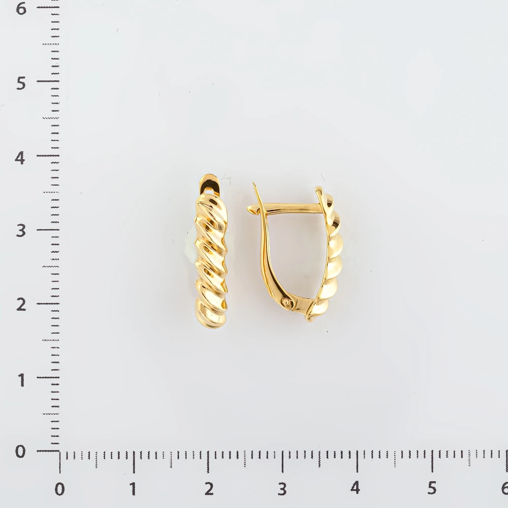 Серьги из желтого золота 585 пробы