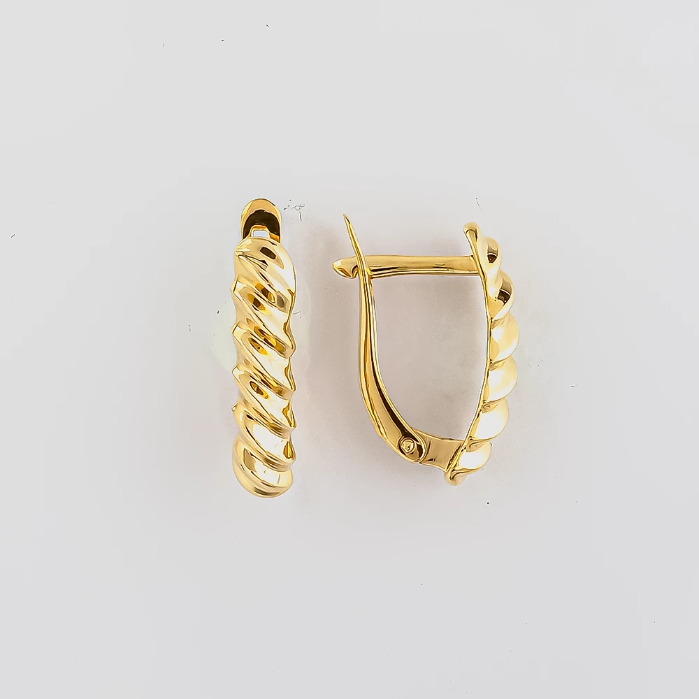 Серьги из желтого золота 585 пробы