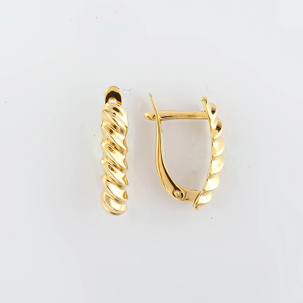 Серьги из желтого золота 585 пробы
