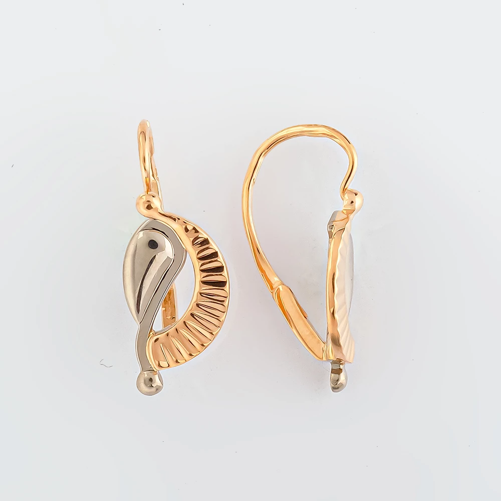 Серьги из красного золота 585 пробы