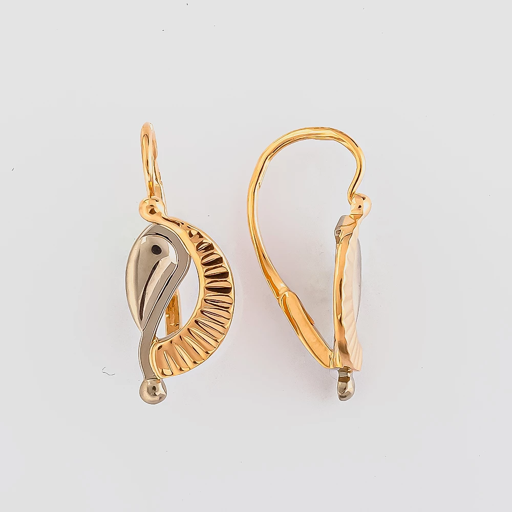 Серьги из красного золота 585 пробы