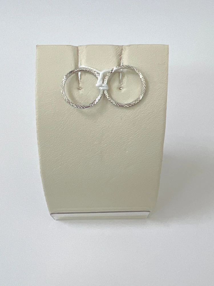 Серьги конго из белого золота 585 пробы