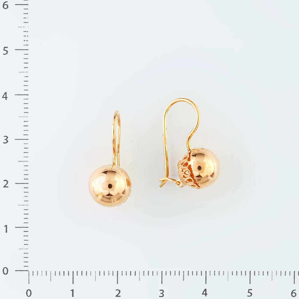 Серьги из красного золота 585 пробы