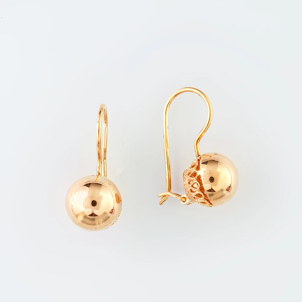 Серьги из красного золота 585 пробы