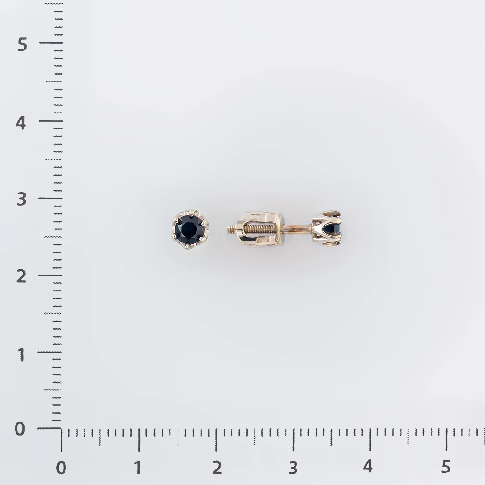 Серьги с сапфиром из белого золота 585 пробы