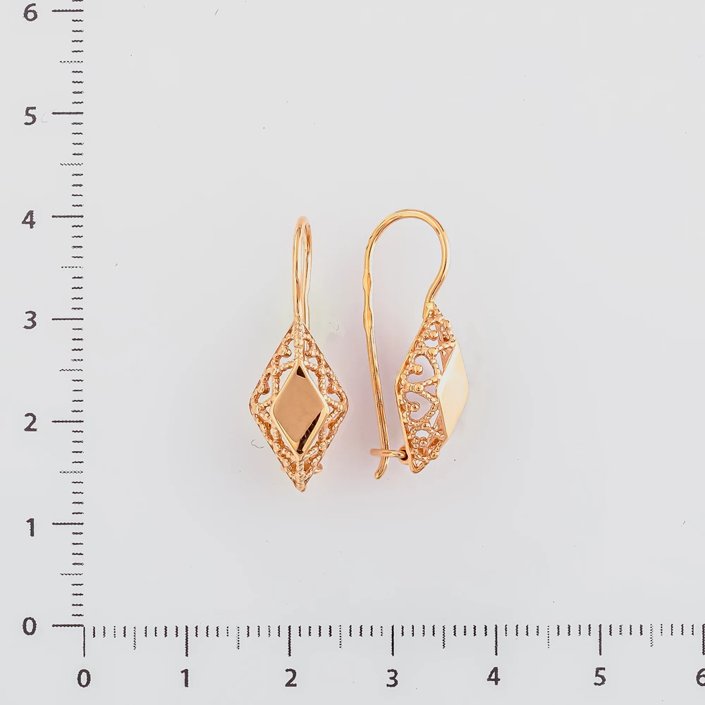 Серьги из красного золота 585 пробы