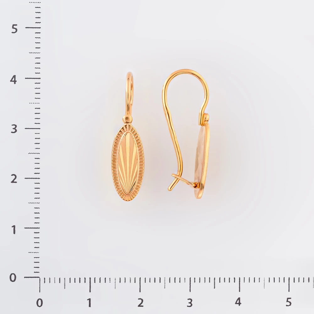 Серьги из красного золота 585 пробы