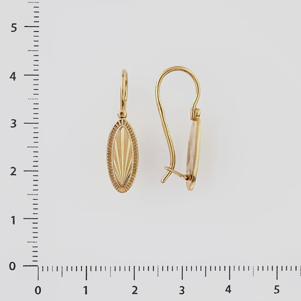 Серьги из красного золота 585 пробы