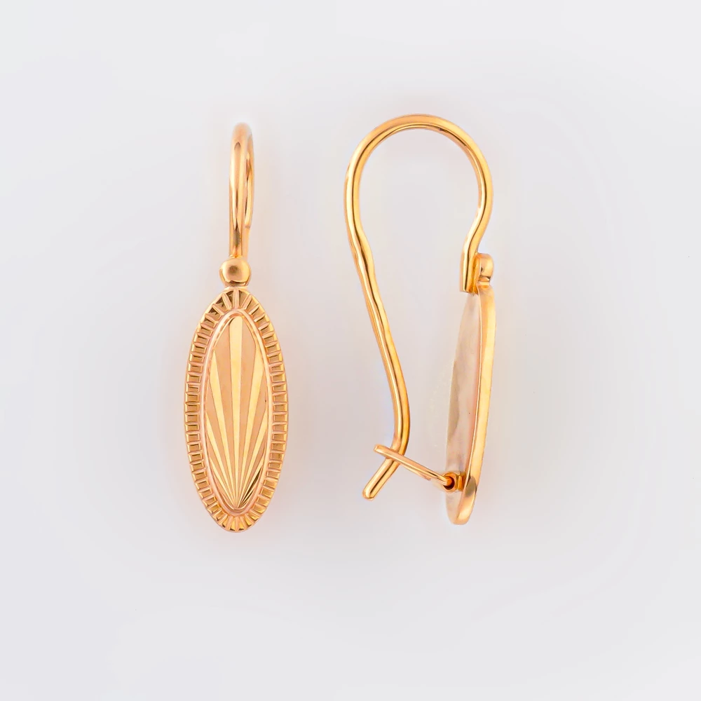 Серьги из красного золота 585 пробы