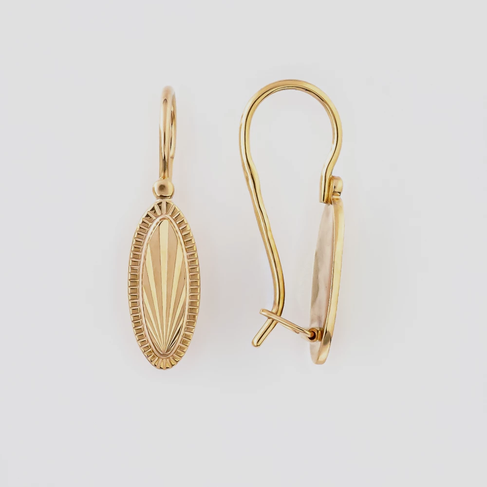 Серьги из красного золота 585 пробы