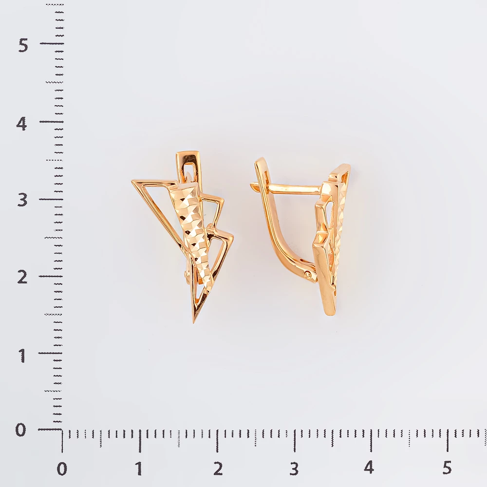 Серьги из красного золота 585 пробы
