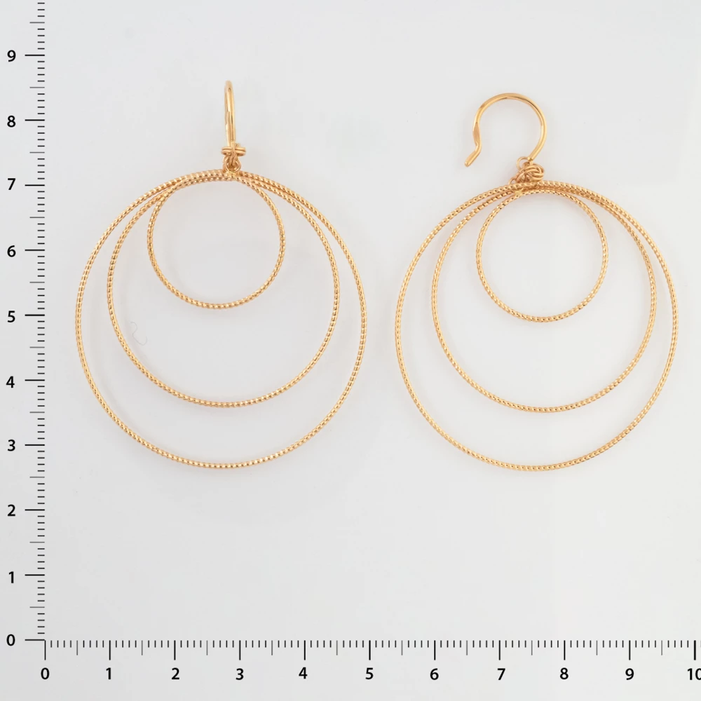 Серьги из красного золота 585 пробы