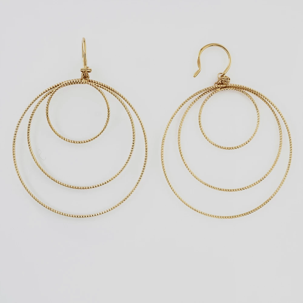 Серьги из красного золота 585 пробы