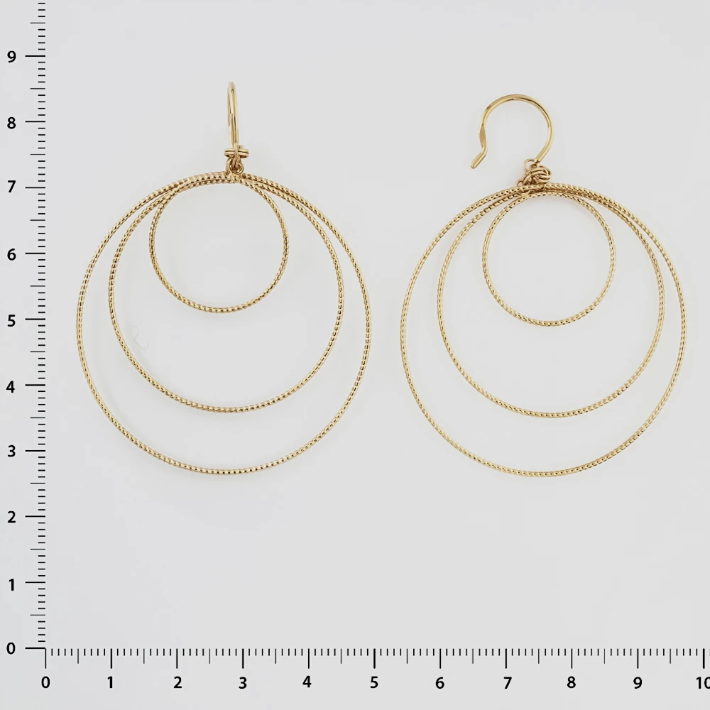 Серьги из красного золота 585 пробы