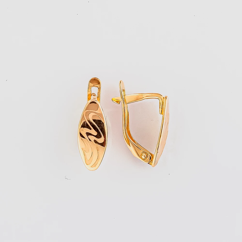 Серьги из красного золота 585 пробы