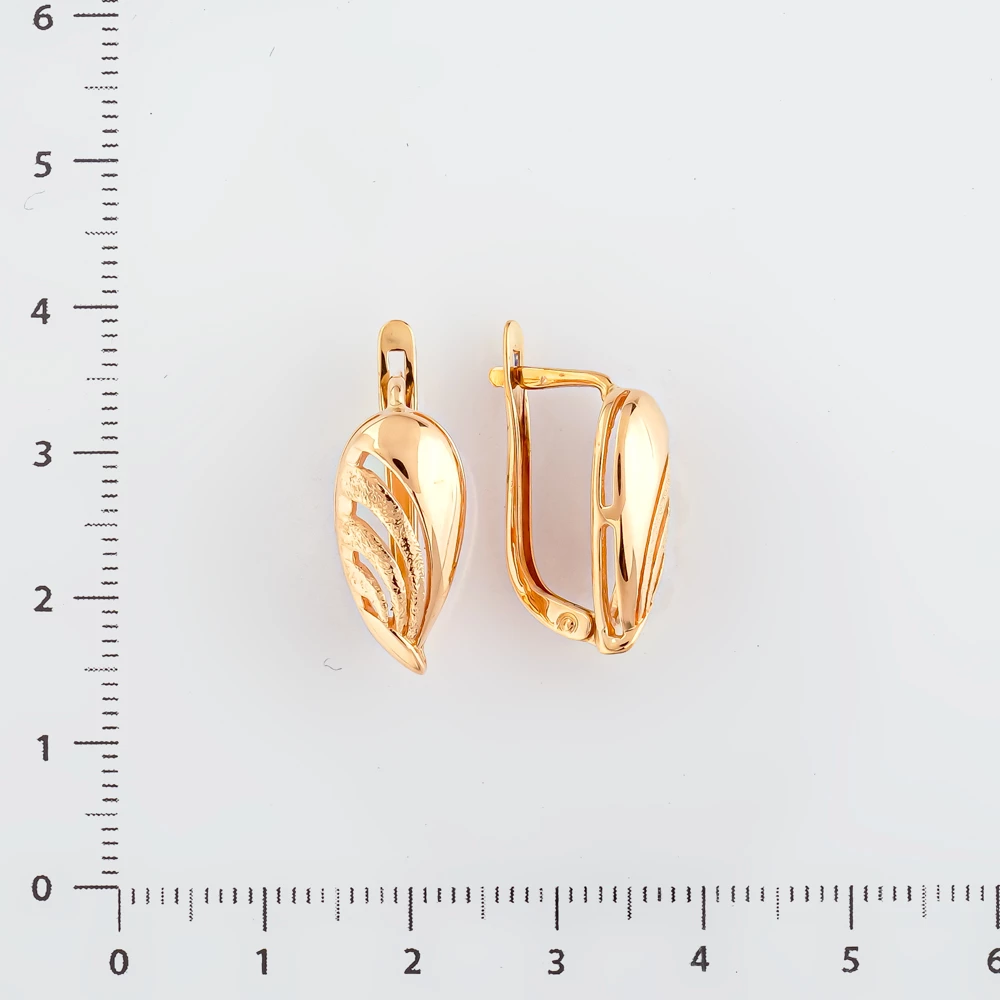 Серьги из красного золота 585 пробы