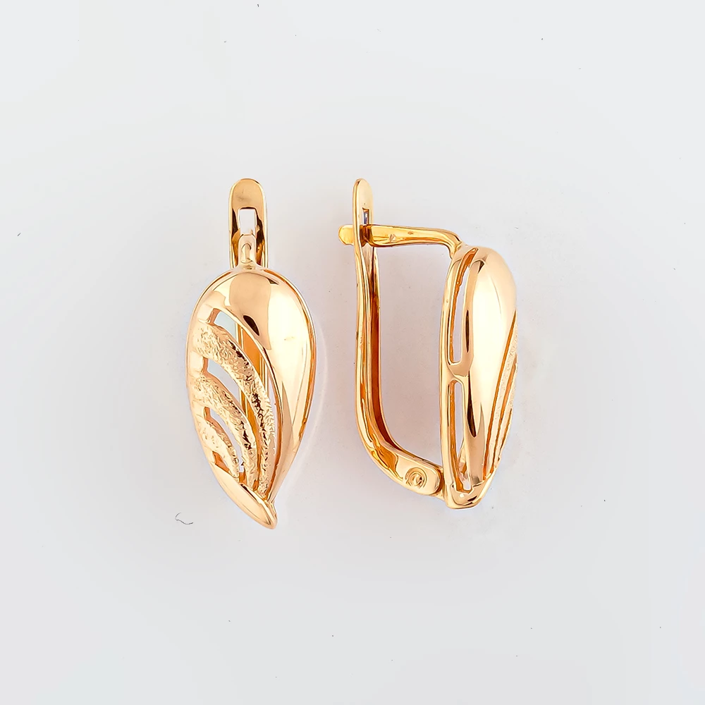 Серьги из красного золота 585 пробы