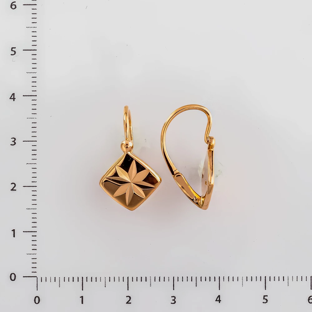 Серьги из красного золота 583 пробы