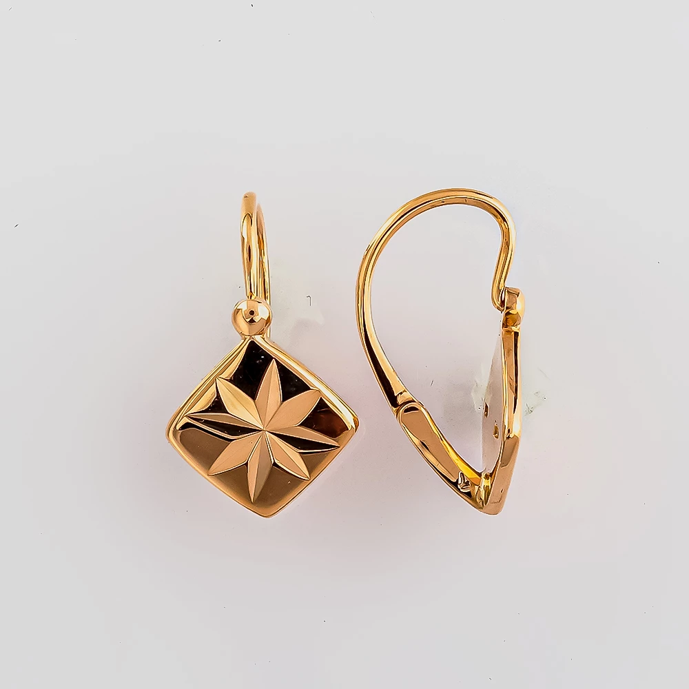 Серьги из красного золота 583 пробы