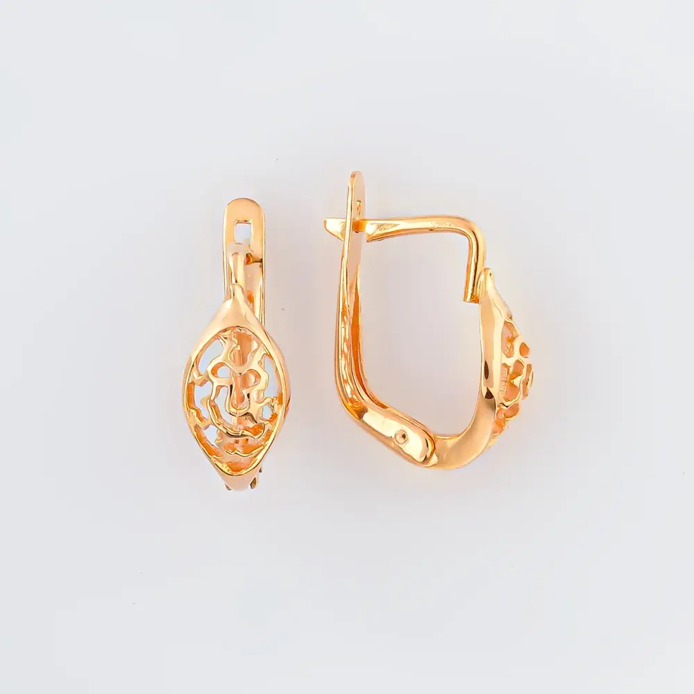 Серьги из красного золота 585 пробы 1
