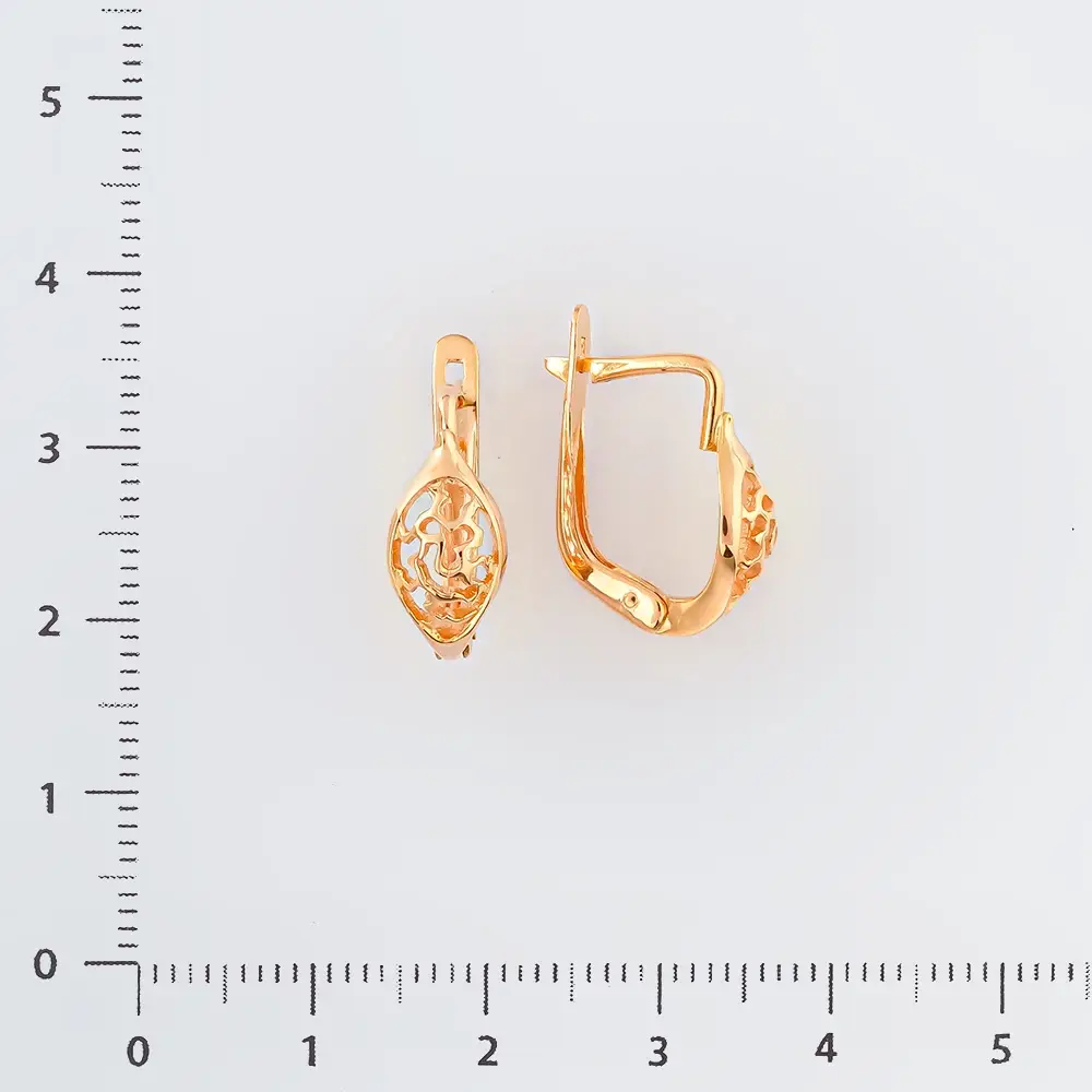 Серьги из красного золота 585 пробы 2