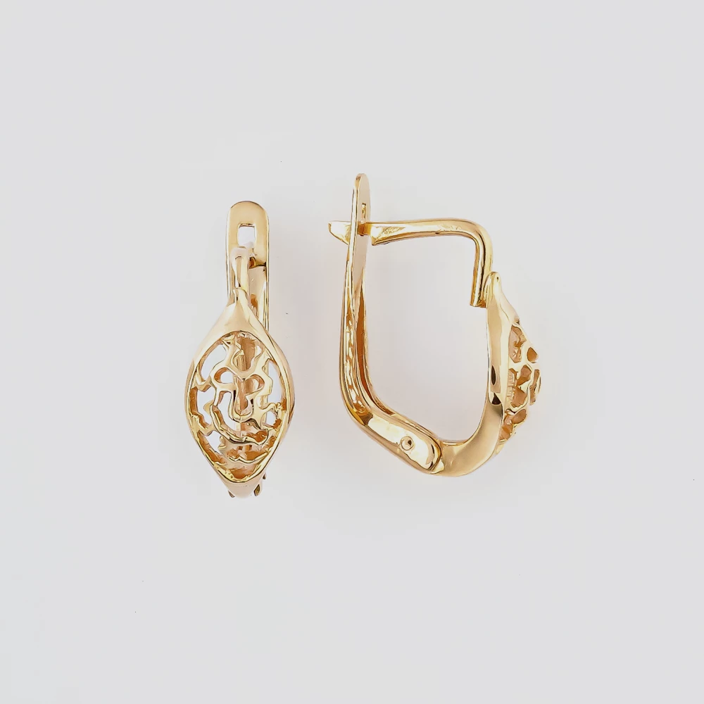 Серьги из красного золота 585 пробы