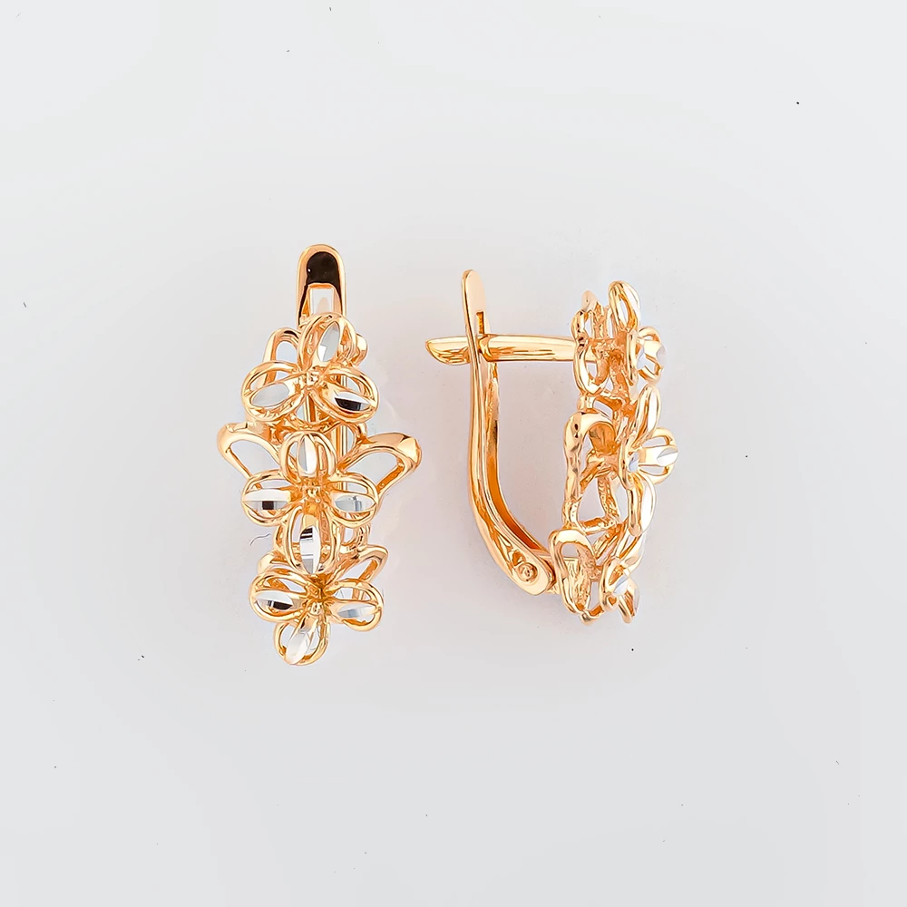 Серьги из красного золота 585 пробы