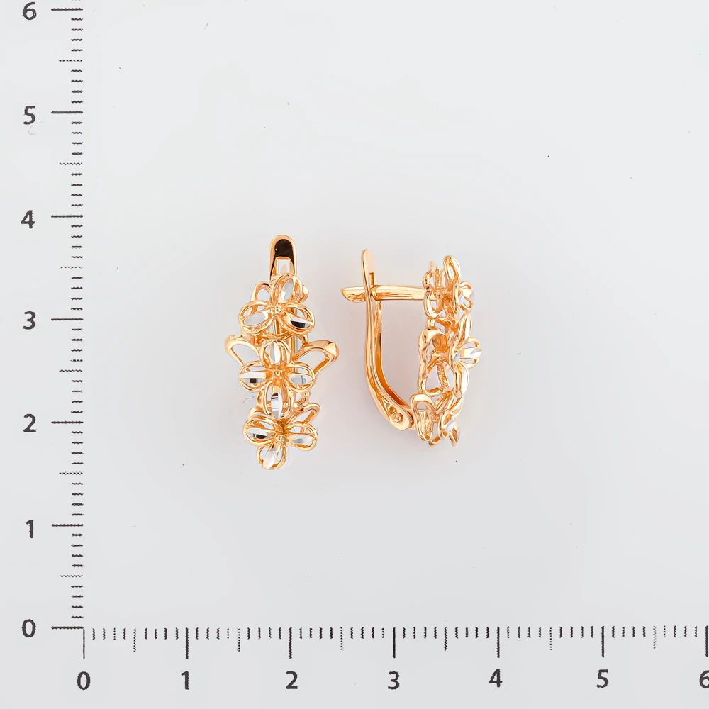 Серьги из красного золота 585 пробы