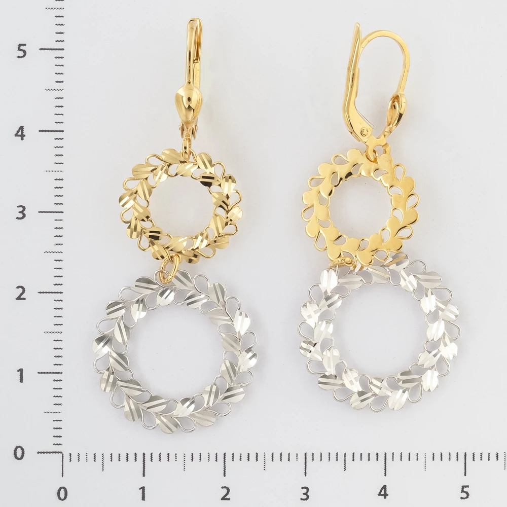 Серьги из желтого золота 585 пробы