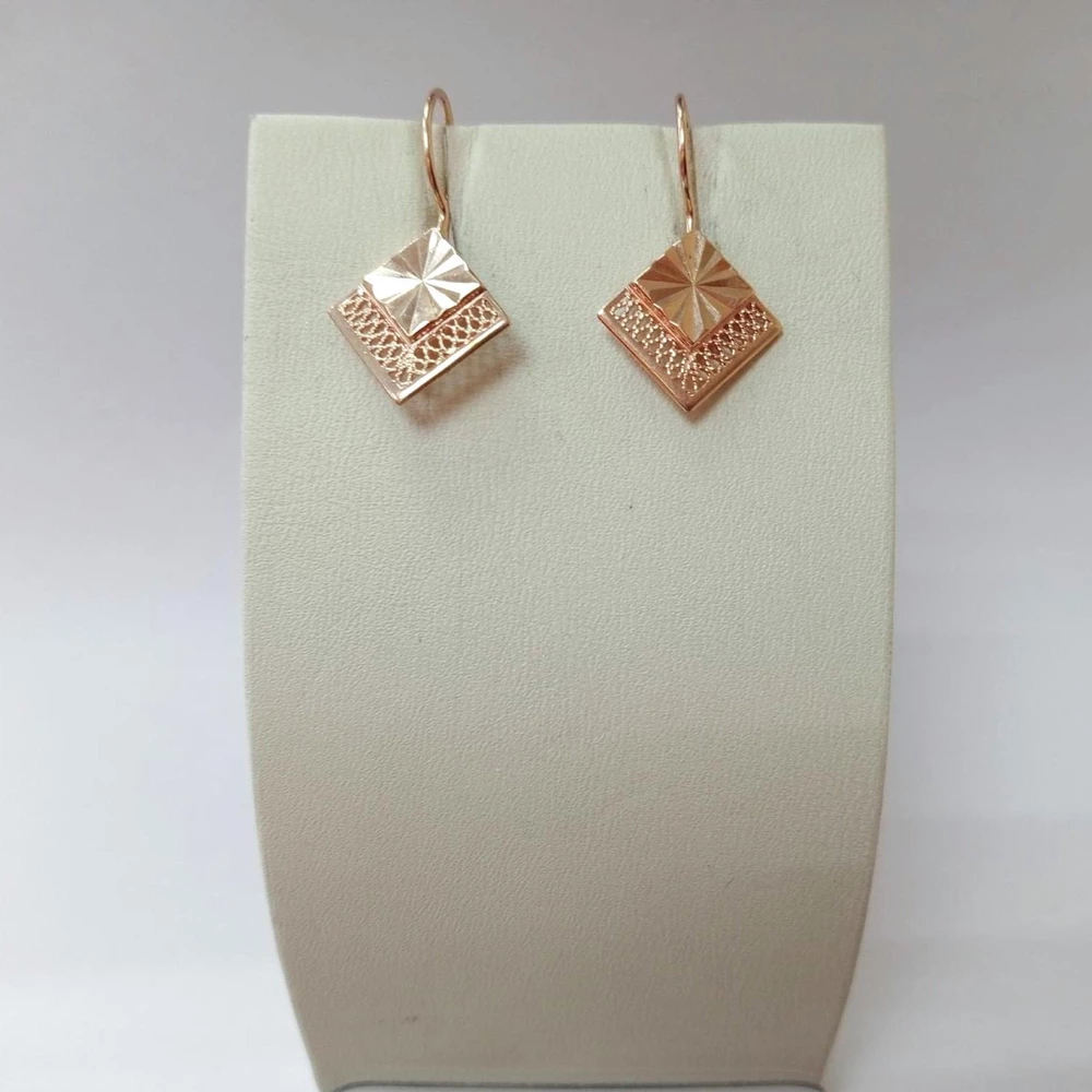 Серьги из красного золота 585 пробы