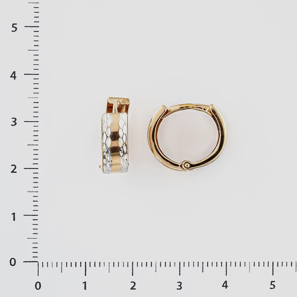 Серьги конго из красного золота 585 пробы