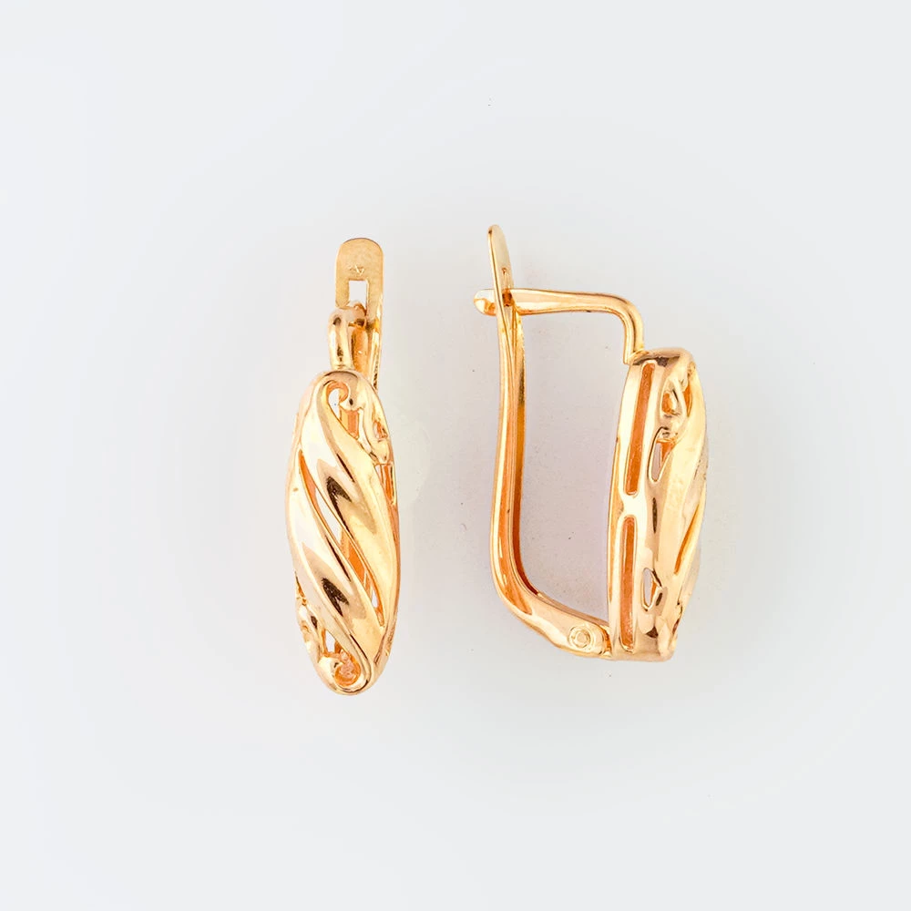 Серьги из красного золота 585 пробы