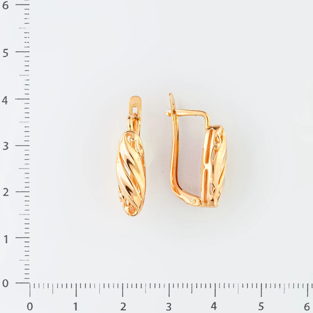 Серьги из красного золота 585 пробы