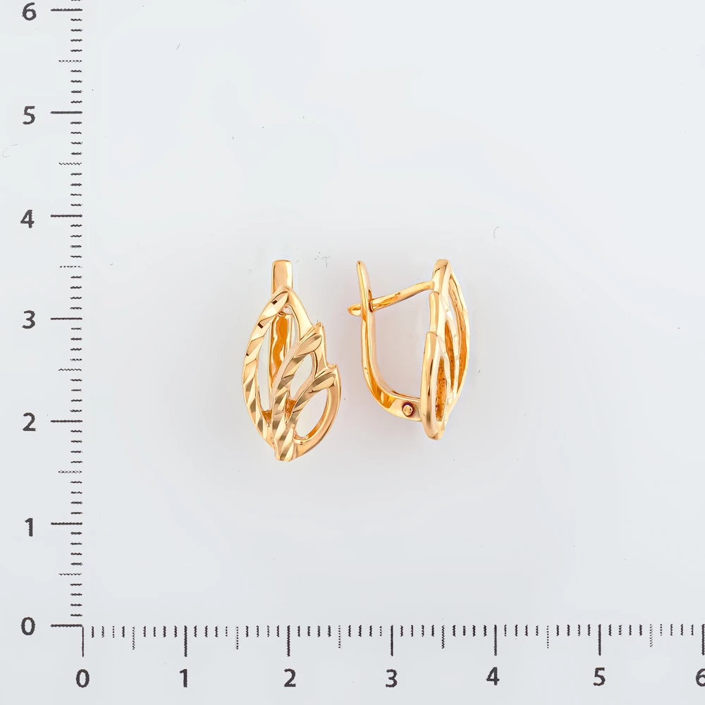 Серьги из красного золота 585 пробы