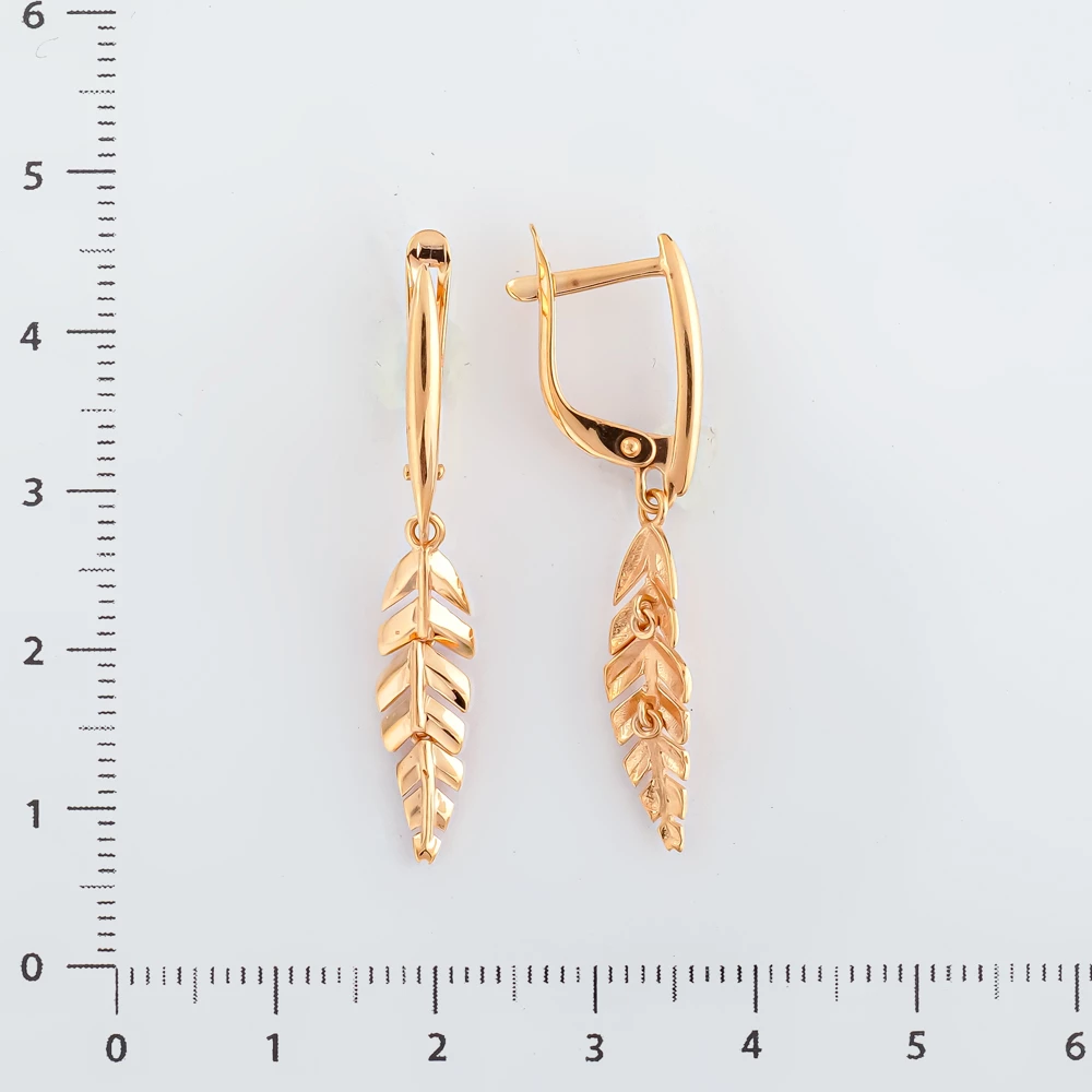 Серьги из красного золота 585 пробы